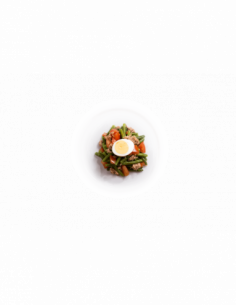 Ensalada de judias verdes con huevo duro