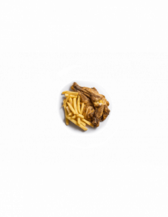 Pollo a la brasa con patatas gajo