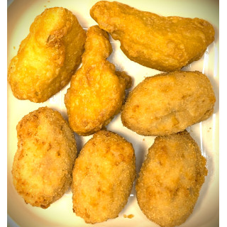 Croquetas de rustido con alcachofas rebozadas