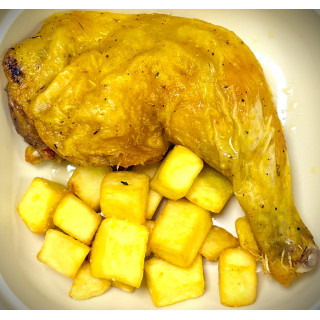 Pollo horno con patatas